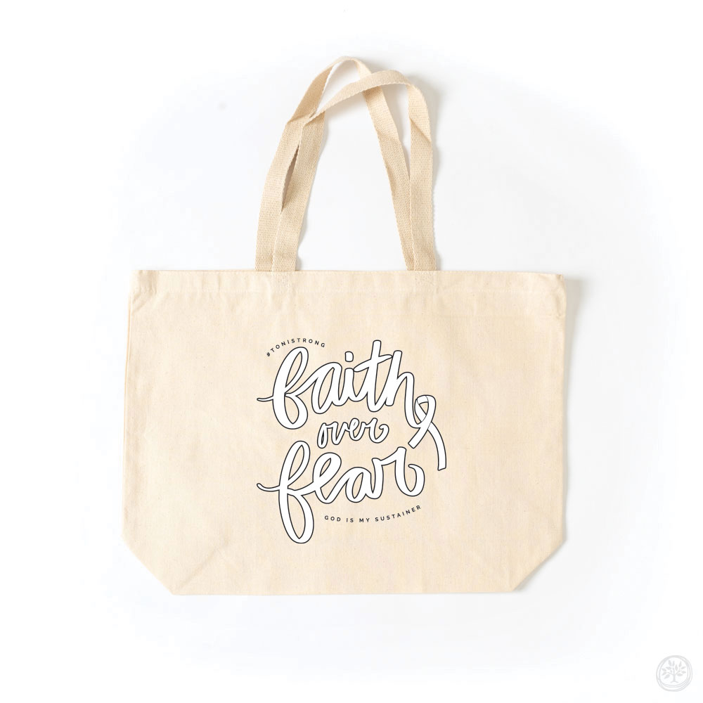 Faith Over Fear Canvas Totes