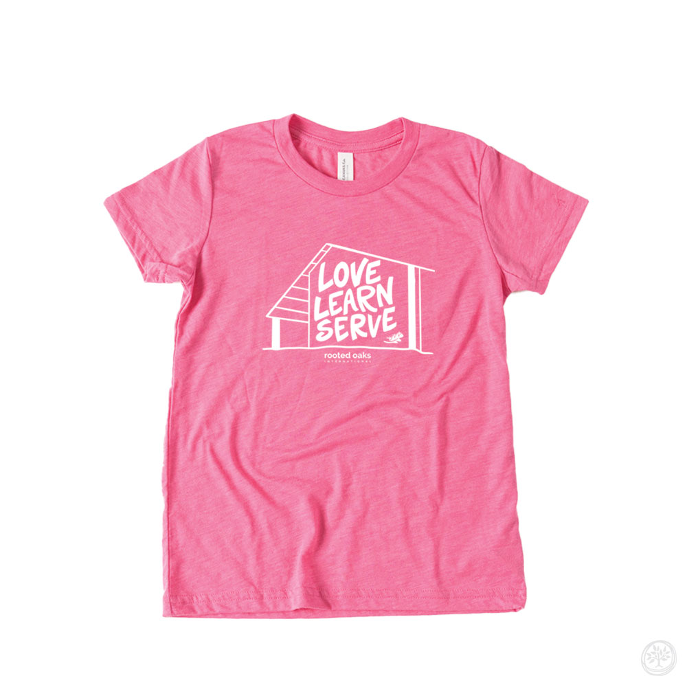 Love, Learn, & Serve with Rooted Oaks Int. Kids Super Soft CauseTee