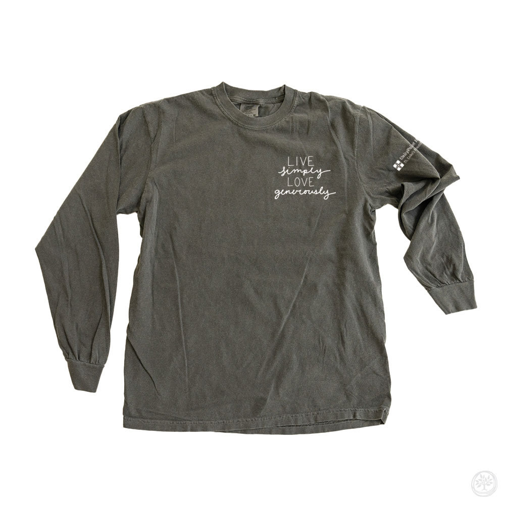 Live Simply Love Generously Comfort Colors L/S Tee